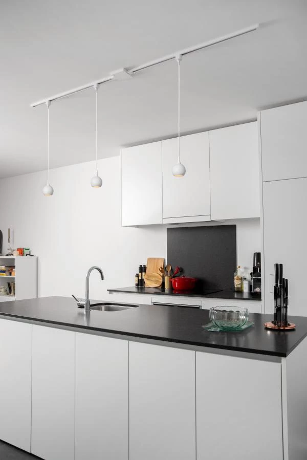 Lucide TRACK FAVORI pendant - 1-circuit Track lighting system - 1xGU10 - White (Extension) - atmosphere 2